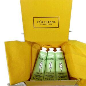L'Occitane Limited Edition Verbena Mint Hand Cream Gel Trio Set NEW